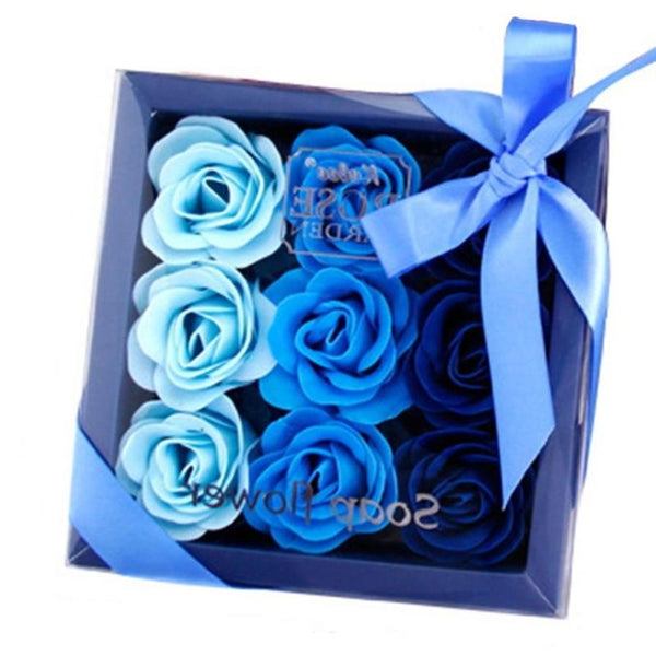 9Pcs Colorful Rose Flower Scented Soap