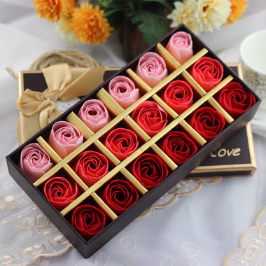 Scented Rose Flower Soap Gift Box