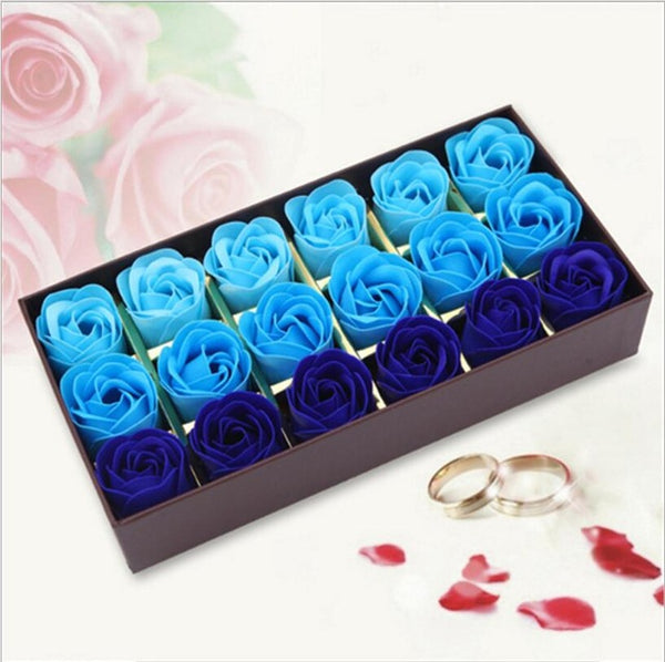 Scented Rose Flower Soap Gift Box