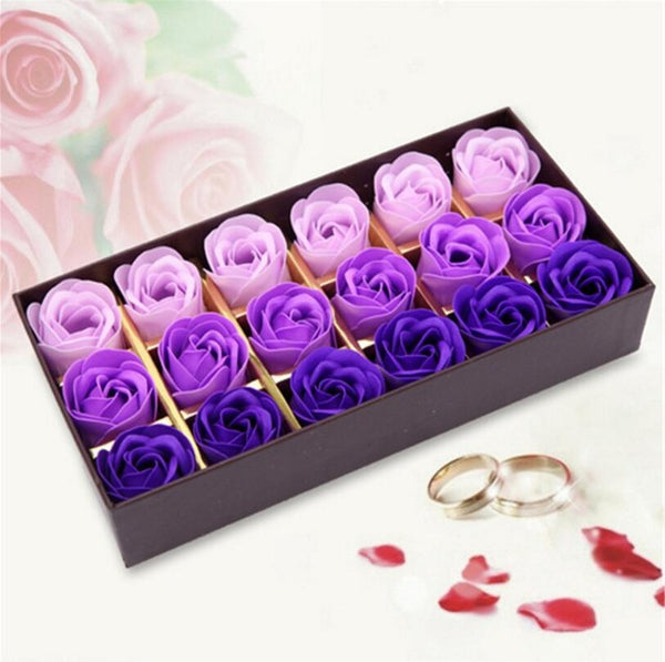 Scented Rose Flower Soap Gift Box